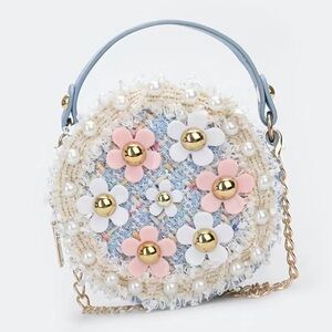 Girls, mini Crossbody PU Leather and Tweed design.